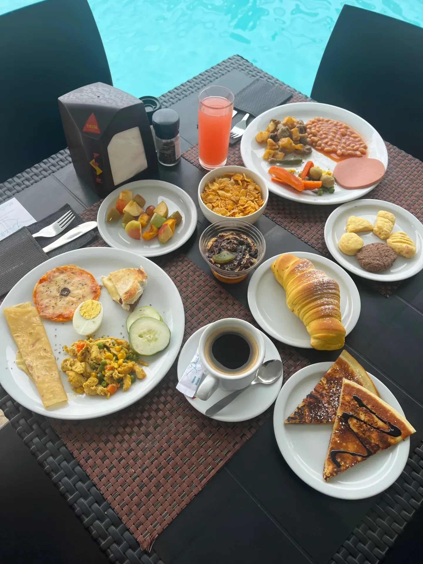 Pastello breakfast buffet spread for events
